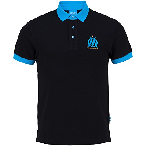 Olympique de Marseille Herren-Poloshirt, offizielle Kollektion XX-Large schwarz von OLYMPIQUE DE MARSEILLE