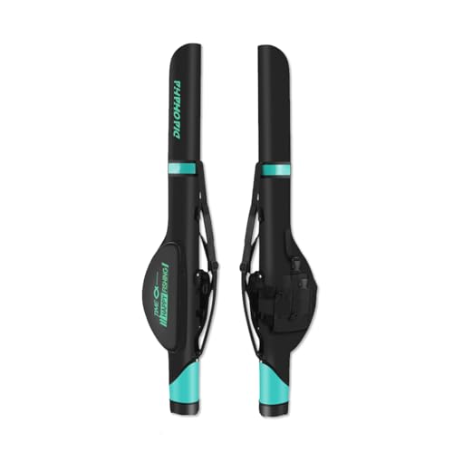 OLYSPM 130 cm Rutentasche,Angeltasche,wasserdichte Angelrutentasche mit Zwei Seitentaschen,Großes Fassungsvermögen für Angeln,Rollen,Schnüre von OLYSPM