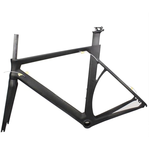 OMDHATU 700C Rennrad Rahmenset Carbon Fiber C Bremse Fahrräder Rahmen 43/46/48/51/54/57CM Schnellspanner 100/135mm PF30 Tretlager Interne Verkabelung (Color : Matte Black, Size : 51CM) von OMDHATU