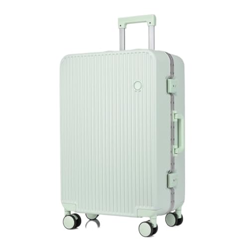 ONCALZNCA Koffer Hartschalen-Gepäckkoffer mit Aluminiumrahmen, 20-Zoll-Boarding-Koffer, Lang- und Kurzstreckengepäck-Trolley Suitcase (Color : Green, Size : 20in) von ONCALZNCA