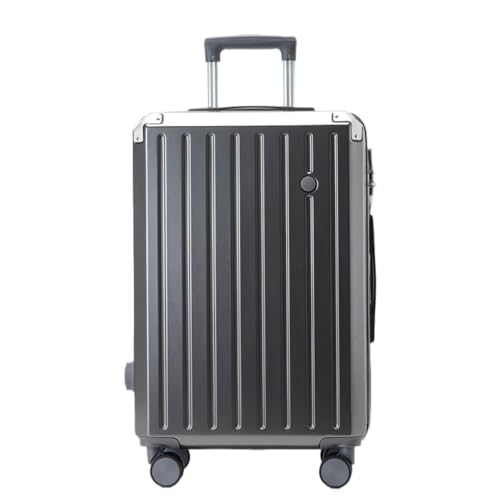 ONCALZNCA Koffer mit Aluminiumrahmen, Hartschalenkoffer, 50,8 cm, Lang- und Kurzstrecken-Trolley-Koffer, grau, 22in von ONCALZNCA