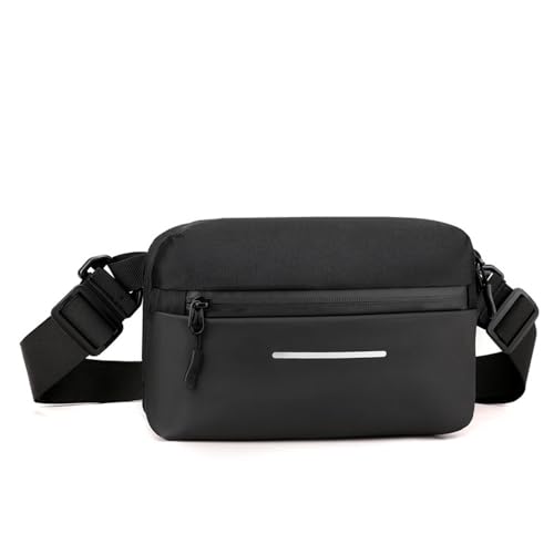 Gürteltasche Herren Herren-Hüfttasche, lässige Pendler-Hüfttasche Reisesport Wandern (Farbe : Black, Size : 26x6x16cm) von ONDIAN
