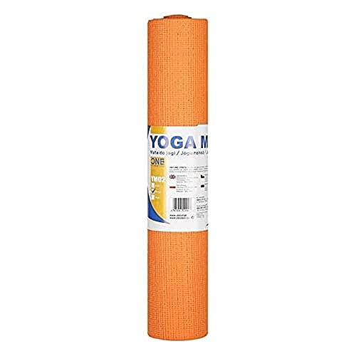 ONE FITNESS Unisex – Erwachsene Ym02 Yogamatte, Orange, 173 x 61 cm von ONE FITNESS