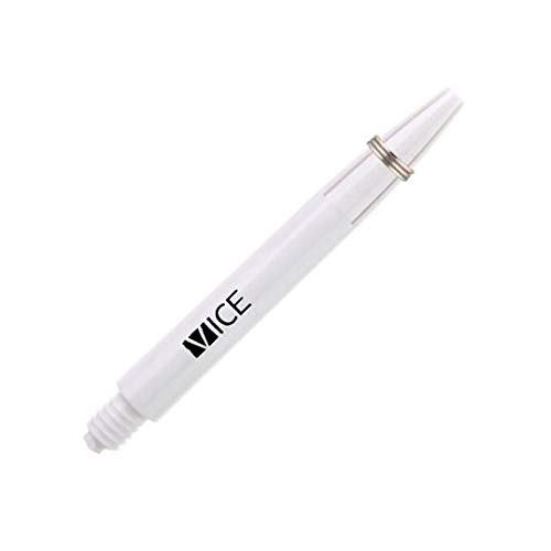 ONE80 Proplast Vice Shaft Dartschäfte mit Federring in verschiedenen Designs (Weiß, Medium - 48 mm) von ONE80
