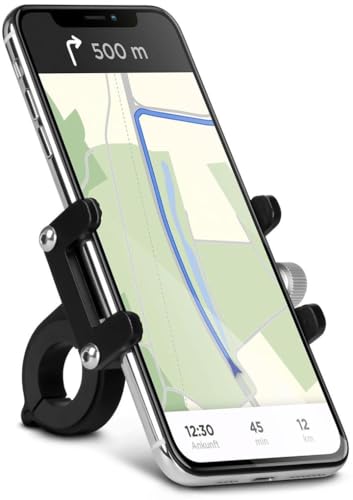 ONEFLOW Handyhalterung Fahrrad für Vodafone Handys - Ultraleichte Smartphone Halterung für Lenker Kompakt, stabil & unauffällig - Schwarz von ONEFLOW