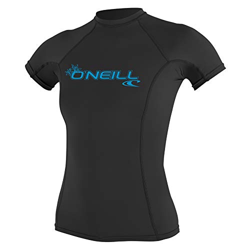 O'Neill Wetsuits Damen Uv Schutz wms basic skins S/S crew Rash Vest, Schwarz, XL von O'Neill