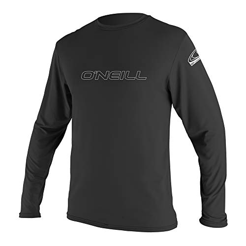 O'Neill Wetsuits Herren Basic Skins L/S Rash Tee Vest, Black, S von O'Neill