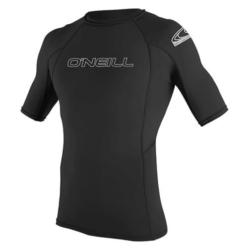 O'Neill Herren Uv Schutz Basic Skins S/S Crew Rash Vest, Black, XS von O'Neill