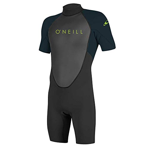 O'Neill Wetsuits Jungen Reactor II 2mm Back Zip Spring Wetsuit Neoprenanzug, Black/Slate, 12 von O'Neill