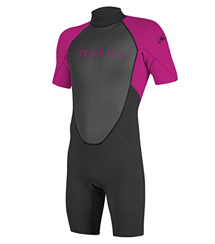 O'Neill Mädchen Youth Reactor Ii 2 Mm Back Zip Spring Wetsuit, schwarz (Berry), Age 12 EU von O'Neill