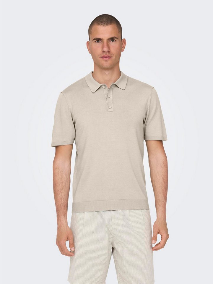 ONLY & SONS Poloshirt Regular Fit Poloshirt Einfarbiges Basic Business Shirt ONSWYLER 7169 in Weiß von ONLY & SONS