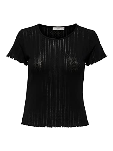 ONLY Damen Onlcarlotta S/S Top Jrs Noos, Schwarz, XXS von ONLY