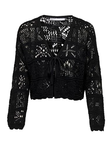 ONLY Damen Onlbeach Life 7/8 O-n Cardigan KNT Noos Pullover, Schwarz, S EU von ONLY