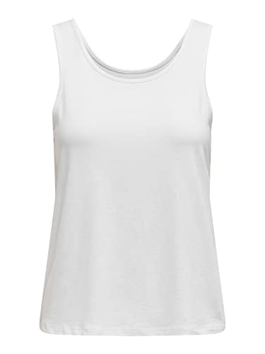 ONLY Damen Onlmoster S/L Tank Top Jrs, Weiß, XS von ONLY