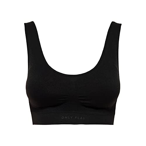 Only Play Play Damen Sport-BH Onpmira Seamless Sports Bra Opus, Black, M, 15113968, schwarz von ONLY