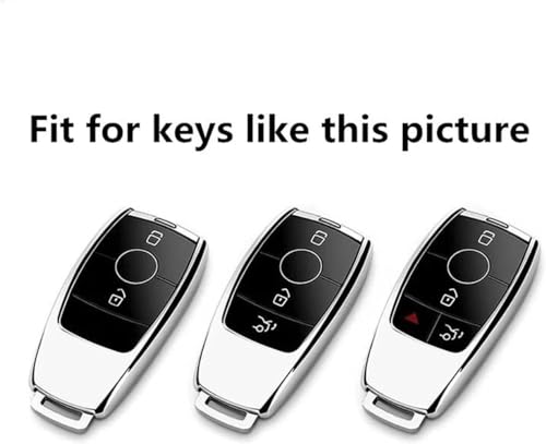 ONNAT Autoschlüsseletui aus TPU mit Schlüsselanhänger für Mercedes Benz 2017 E-Klasse W213 2018 S-Klasse Schlüsselgehäuse Schlüsselanhänger von ONNAT