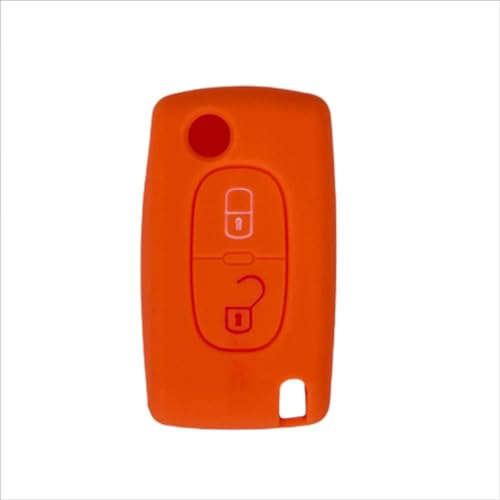 ONNAT Silikon-Schlüsseletui, Autoschloss-Schlüsselabdeckung, für Peugeot 308 207 307 3008 5008, Auto-Fernbedienungs-Schutzhülle von ONNAT