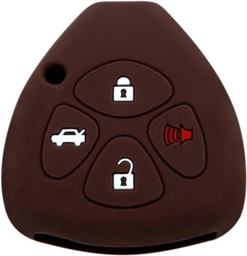 ONNAT Silikon-Schlüsselhülle, Autoschloss-Schlüsselhülle, für Corolla Camry Yaris Avalon 4Runner Scion 4 Tasten, Auto-Fernbedienungs-Schutzhülle von ONNAT
