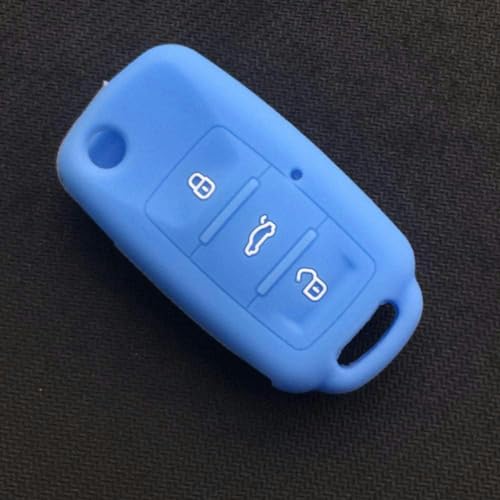 ONNAT Silikon-Schutzhülle für Auto-Schlüsselanhänger, für Polo Passat B5 Tiguan Golf 3 Tasten, Autoschlüssel-Schlüsselhülle von ONNAT