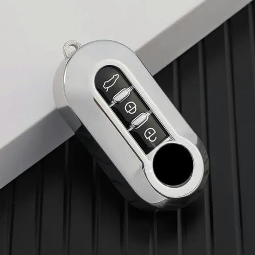ONNAT TPU-Schlüsseletui-Abdeckungstasche, Schlüsselanhänger-Schlüsseletui-Abdeckungsschale, für FIAT 500 Ducato für Panda 500L Punto Lancia Musa von ONNAT