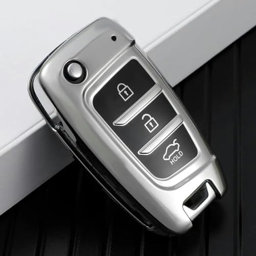 ONNAT TPU-Schlüsselhülle, Tasche, Schlüsselanhänger, Auto-Schlüsselanhänger, für Hyundai Elantra Solaris 2017 Santa Fe Verna Tucson I35 I40 von ONNAT