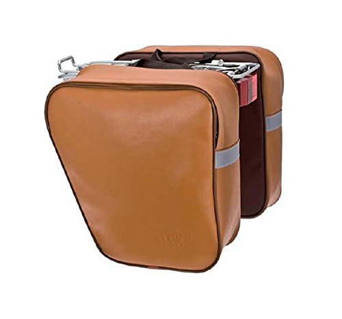 Fahrradtasche, Doppeltasche, Hellbraun, Honey Eco Leder, wasserdicht, 3873Hon von ONOGAL
