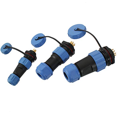 ONPIRA SP16 Einbaustecker oder Stechverbindung Wasserdicht IP68 in 2 Grössen 13 oder 16mm von 2-9 Pin auswählbar (7 Pin, Einbaustecker 16mm) von ONPIRA