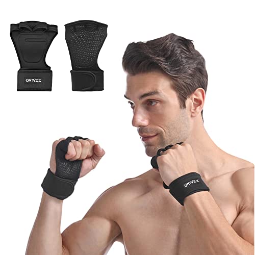 ONTYZZ Fitness Handschuhe mit Handgelenkstütze für Gewichtheben Krafttraining Gym Crossfit Calisthenics Bodybuilding Anti-rutsch Herren Trainingshandschuhe Damen XL von ONTYZZ