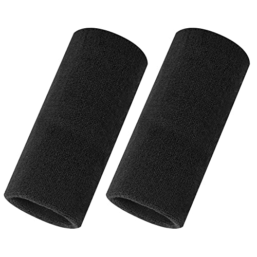 ONUPGO 6 Zoll Handgelenk-Schweißbänder – Handgelenkschutz-Schweißbänder Sport-Armbänder für Basketball, Tennis, Fußball, Baseball (Black) von ONUPGO