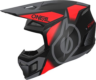 ONeal 3SRS Vision, Motocrosshelm - Matt Schwarz/Rot/Grau - M von ONeal
