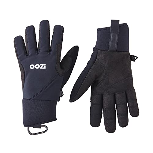 OOZi Winterhandschuhe für Herren und Damen, Touchscreen Handschuhe, Warme Fahrradhandschuhe für Wandern, Laufen, Radsport, Autofahrten (Schwarz, XL) von OOZi