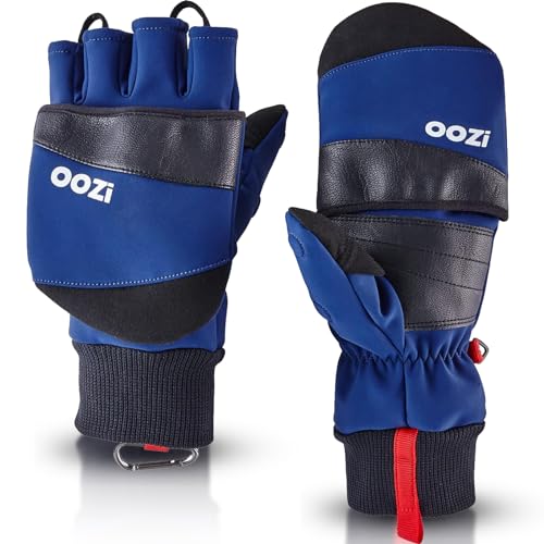 OOZi Winterhandschuhe für Herren und Damen, Touchscreen Handschuhe, Warme Winddicht Arbeitshandschuhe für Wandern, Laufen, Radsport, Autofahrten (Blau, L) von OOZi