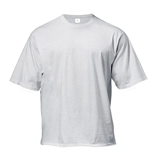 OPAGEE T Shirt Herren T-Shirt Männer Drop Shoulders Gym Bodybuilding Fitness Lose T-Shirt Quick Dry Mesh Streetwear Sport Tshirt-White,XXL von OPAGEE