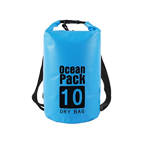 OPAHUTER Schwimmender Packsack Wasserdicht, 10L Unisex Dry Bag und wasserdichte Taschen für Kayaking/Fishing/Rafting/Swimming/Camping/Snowboarding von OPAHUTER