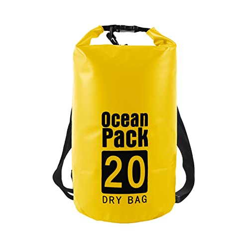OPAHUTER Schwimmender Packsack Wasserdicht, 20L Unisex Dry Bag und wasserdichte Taschen für Kayaking/Fishing/Rafting/Swimming/Camping/Snowboarding von OPAHUTER