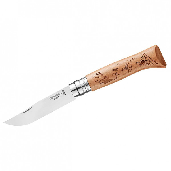 Opinel - Messer No 08 Gravure - Messer Gr 8,5 cm weiß von OPINEL