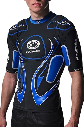 Optimum Herren-Schutzkleidung Inferno mit Schulterpolster Größe L schwarz / blau von OPTIMUM