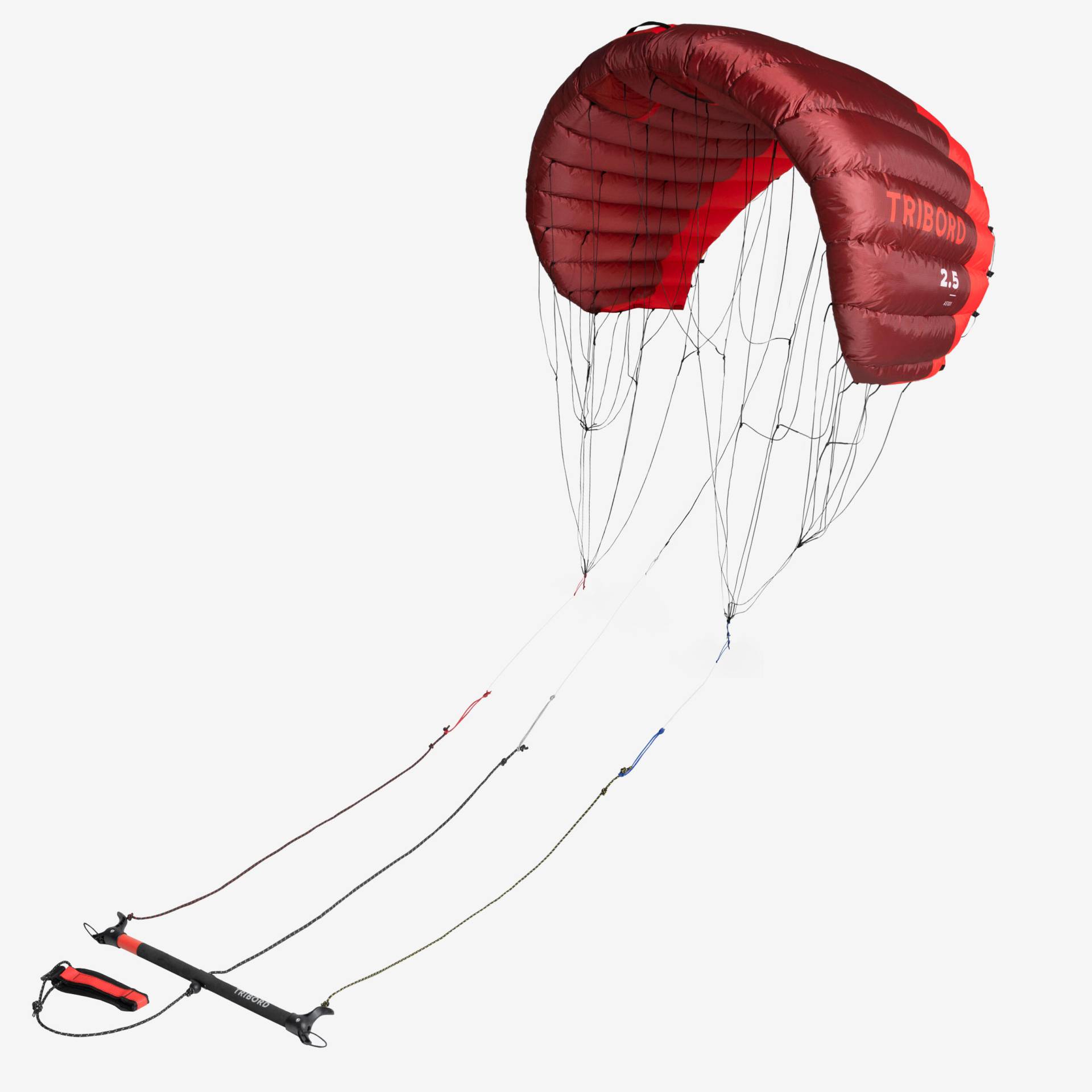 Kite 2,5 m² mit Lenkstange KS100 rot von ORAO