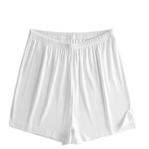 ORDOBO Damen Pyjamahose - Klassische Große Einfarbige Pyjamahose Sommer Lässig Weich Leicht Elastische Taille Nachtwäsche Homewear-Kleidung Weiß XL von ORDOBO