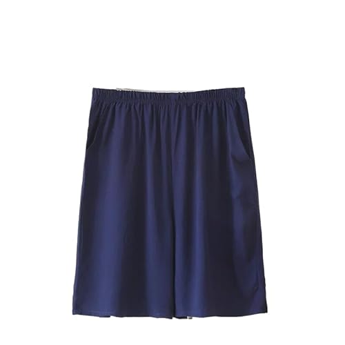 ORDOBO Damen Pyjamahose - Koreanischer Stil Einfarbig Mit Tasche Gerades Bein Pyjamahose Weiche Baumwolle Elastische Taille Hohe Taille Lässige Homewear Blau XL von ORDOBO