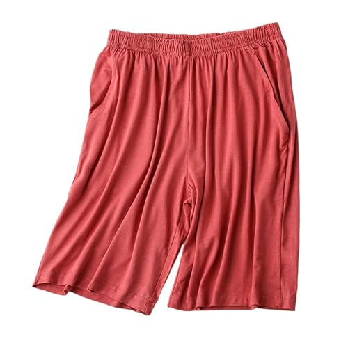 ORDOBO Damen Pyjamahose - Sommer-Pyjamahose Mit Weitem Bein Dünn Einteilig Locker Groß Homewear Mit Tasche Einfarbig Hohe Taille Kleidung Rot M von ORDOBO
