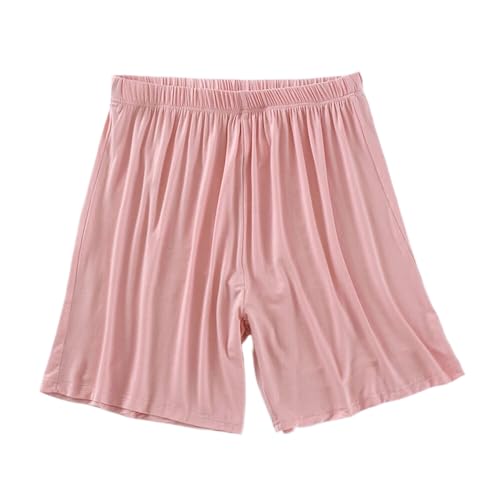 ORDOBO Damen Pyjamahose - Weiche Atmungsaktive Lockere Elastische Taille Koreanischer Stil Nachtwäsche Sommer Einfarbig Dünn Große Größe Klassische Loungewear Pink L von ORDOBO