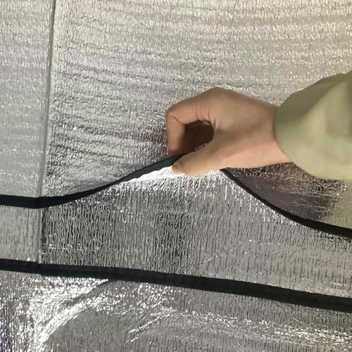 Campingmatte aus Aluminiumfolie, Camping Aluminiumschaummatte Faltbare doppelseitige isolierende thermische wasserdichte Schlafmatte Zeltunterlage Ultraleichte Bodenmatte(2 x 2m) von ORICALCHASM