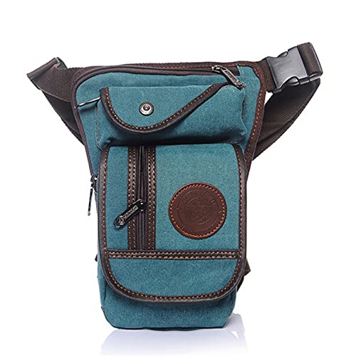 Drop-Leg-Tasche, Canvas/Nylon Drop Leg Bag Fanny Pack Gürtel Hüfttasche Po Reise Motorrad Männer Fahrer Off Roading Oberschenkel Taille Taschen Drop Leg Bag(Light Blue) von ORICALCHASM