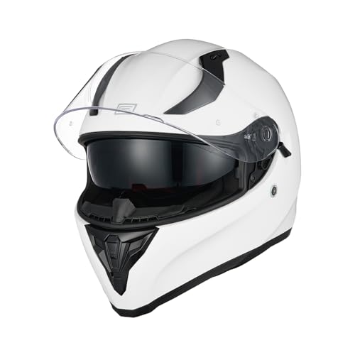 ORIGINE Integralhelm für Straßenmotorräder mit Doppelvisier, ECE2206-zugelassen (Gloss White, M) von ORIGINE