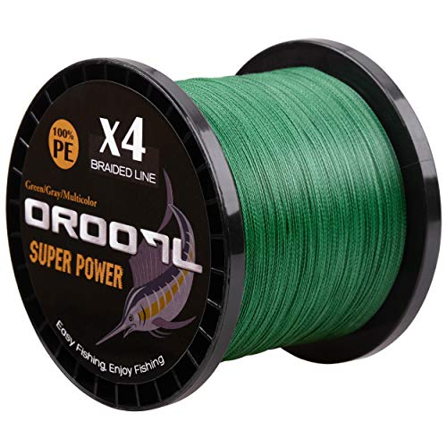 Geflochtene Angelschnur 100M~1000M 4fach PE Geflochten Angeln Schnüre Braided Fishing Line(10LB-133LB) für das Salzwasser Süßwasser von OROOTL