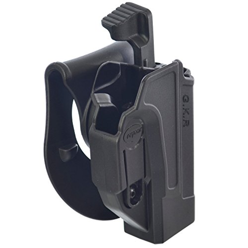 ORPAZ Defense Taktisch verstellbar drehbar drehung Paddle/Gürtel Pistole Holster Active Retention Mit Thumb Release Sicherheit für Glock 17/19/22/23/25/26/27/31/32/34/35 von ORPAZ