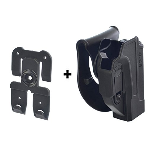 ORPAZ Defense Tiefziehholster verstellbar drehbar drehung Paddle Pistole Holster Active Retention + Molle Adapter Attachment für Glock 17-19-22-23-31-32-34-35-26-25 von ORPAZ