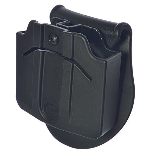 Orpaz Universal Pistol Mag Pouch Compatible with Universal Magazine Holster for 0.40, 9 mm Magazine Holder - Will Secure Your Handgun with a Tactical Appearance, Paddel, Double-Stack-Metall von ORPAZ
