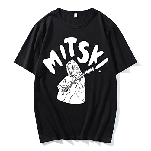 ORSOLA Mitski Be The Cowboy Musik Poster T-Shirt Mitski Letter Print T-Shirt Kreative Trendy Retro Kurzarm Tops Für Männer/Frauen XXS-4XL-Black 1||XXS von ORSOLA